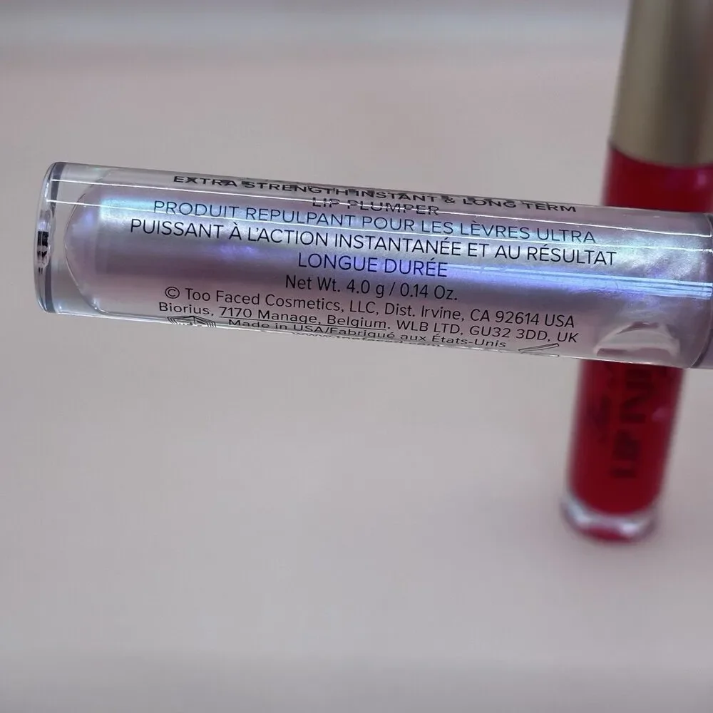 Too Faced Lip Injection Extreme  Strawberry Kiss & Maximum  Plump Lip Bundle set
